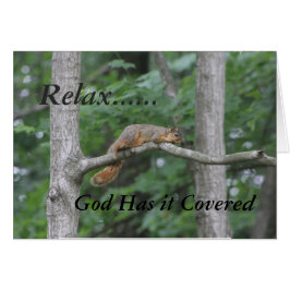 Cartão Relaxe.....Deus Cobriu-O - Dentro Vazio