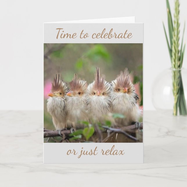 CARTÃO "RELAXE" OU "CELEBRAR" FICA FELIZ (Frente)