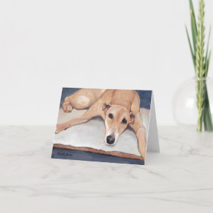 Cartão Relaxing Greyhound Dog Art Note Card