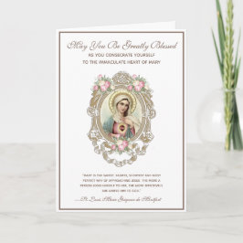 Cartão Religião Católica à Virgem Maria