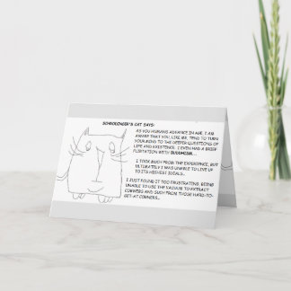 Cartão Religião e Gato de Schrodinger