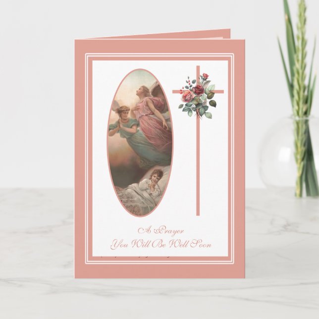 Cartão Religião Infantil Consegue Orações Em Breve (Frente)