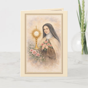Cartão Religiosa Irmã Carmelita de Santa Teresinha Floral