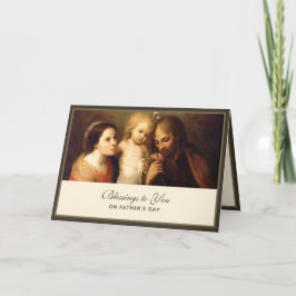 Cartão Religioso Católico Dia de os pais da Famíli