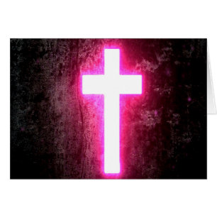 Cartão Religioso Cruzado Brilhante