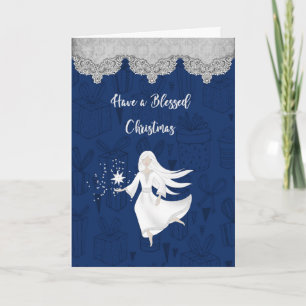 Cartão Religioso de Natal com Angel