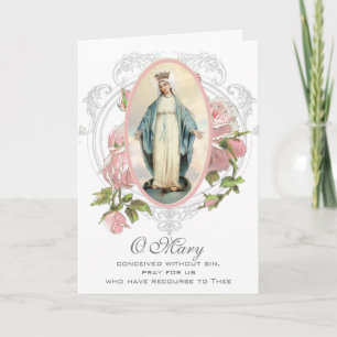 Cartão Religioso Dia das Mães Virgem Maria