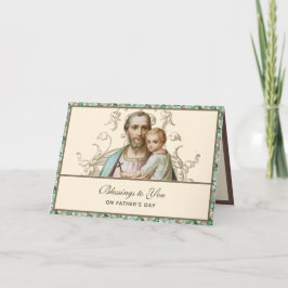 Cartão Religioso do Dia dos Pais São José Jesus