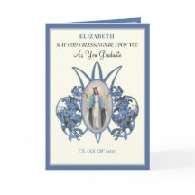 Religioso Mary Floral Graduação Católica 