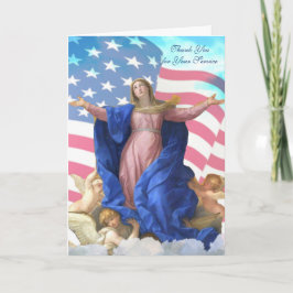 Cartão Religioso Obrigado pelo seu serviço Católico
