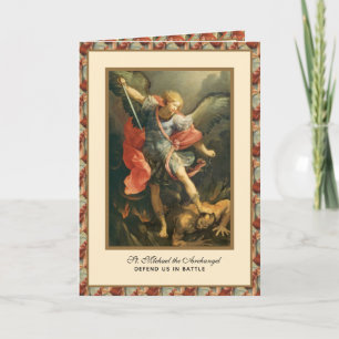 Cartão Religioso Santo do Arcanjo Miguel