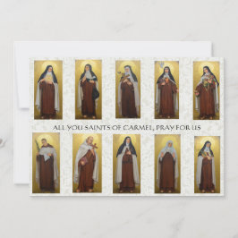 Cartão Religiosos Carmelitas Freiras Padres Rezam Católic