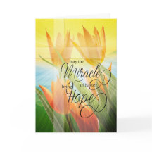 Religious Easter Tulips and Cross Bring Hope