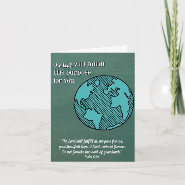 Cartão Religious Graduation Card-The Lord's Purpose (Frente)