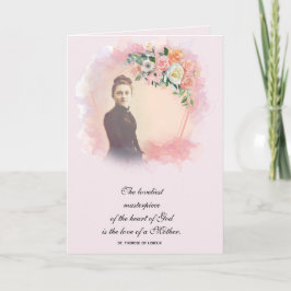 Cartão Religious Mothers Day St. Therese Catholic Card