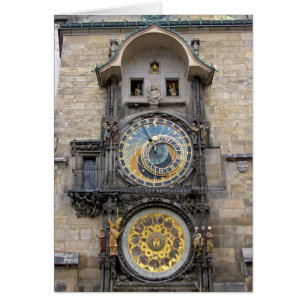 Cartão Relógio Astronômico ou Praga Orloj