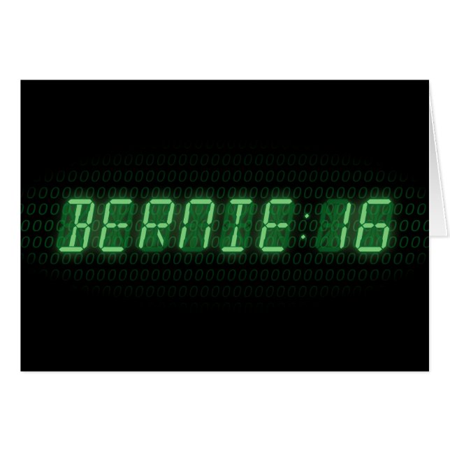Cartão Relógio Bernie Sanders 2016 (Frente horizontal)
