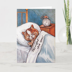 Cartão Relógio de alarme ruidoso, Louis Wain