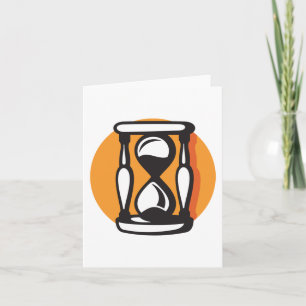 Cartão Relógio de Areia Retro Minimalista Tempo