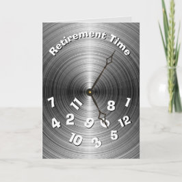 Cartão Relógio de Reforma Metálica de Prata