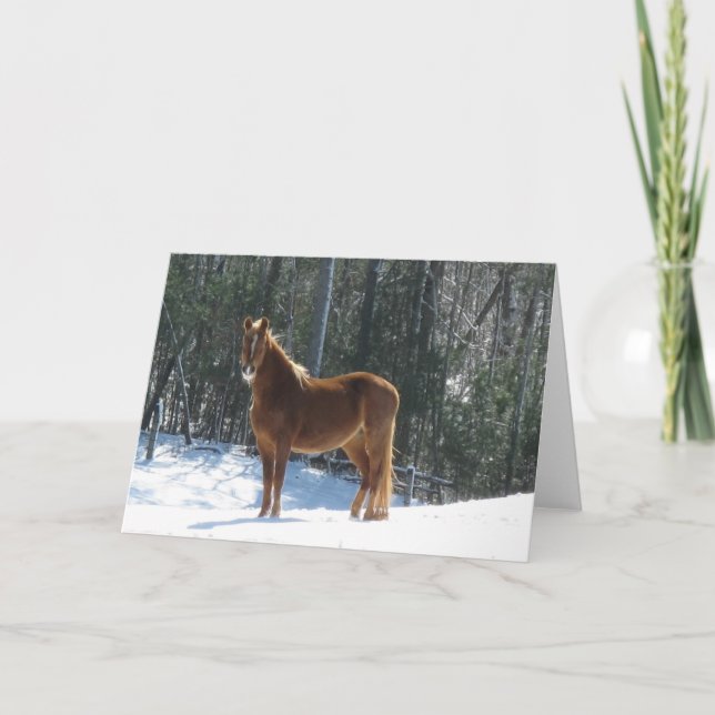 Cartão Relógio do inverno (Frente)