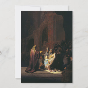 Cartão Rembrandt - A canção de elogio de Simeon