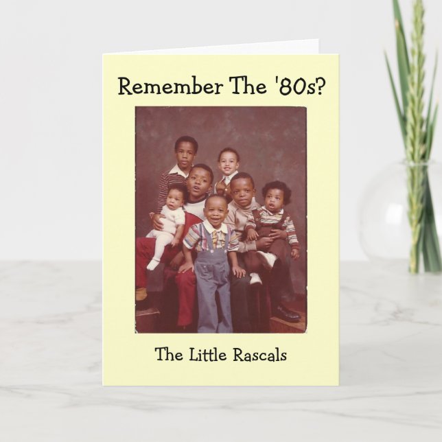 Cartão Remember The '80s?  Little Rascals Greeting Card (Frente)