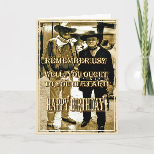 Cartão REMEMBER US, YOU OUGHT TO... Birthday Card (Frente)