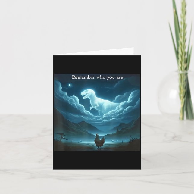 Cartão Remember Who You Are Chicken  (Frente)