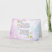 Rememberance card for baby or child