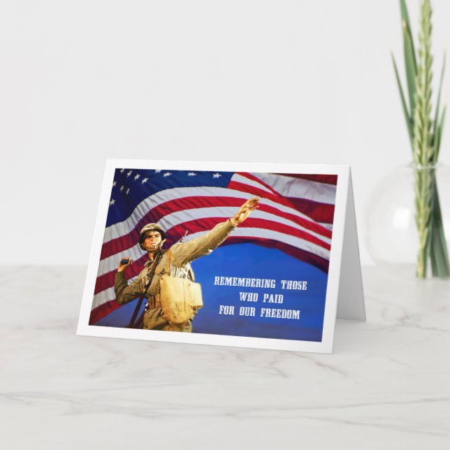 Cartão Remembering Our Heroes Memorial Day Greeting Cards (Frente)