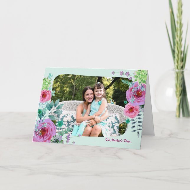 Cartão Remembrance Mother's Day Folded Photo Card (Frente)