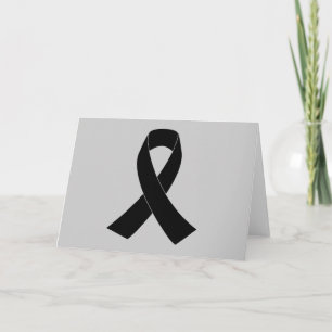 Cartão Remembrance, Mourning Black Awareness Ribbon