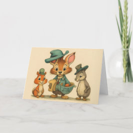 Cartão Remetentes de animais de desenho animado engraçado