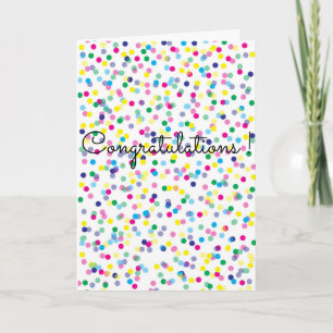 Cartão Remissão de Parabéns Confetti
