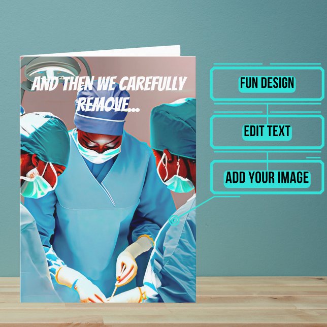 Cartão Remova cuidadosamente a Carteira (Send this lovely card to your loved one who is brave in the face of an accident or illness. )