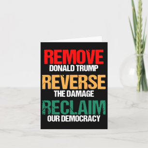 Cartão Remova O Trump Inverter O Dano Recupere Nosso Demo