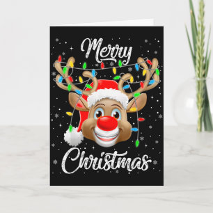 Cartão Rena de Natal Feliz Natal Família Correspondência
