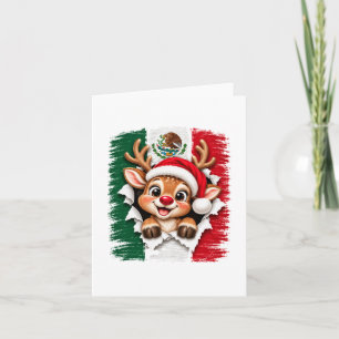 Cartão Rena de Natal Mexicana