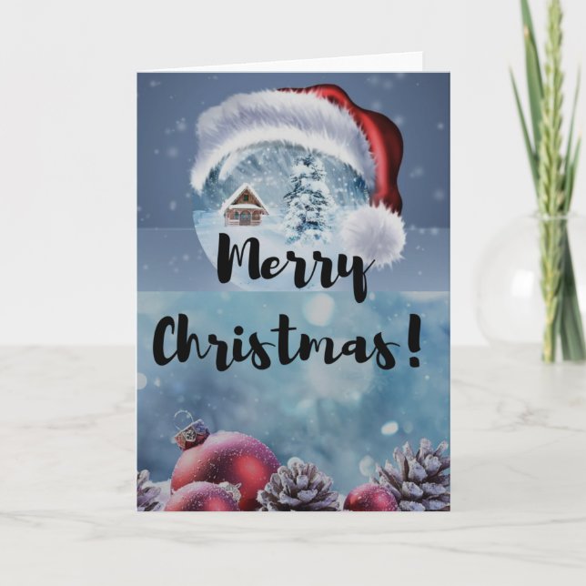 Cartão Rena de Natal moderna engraçada e fofa      (Frente)
