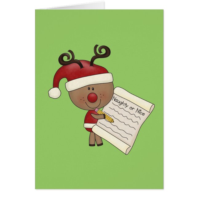 Cartão Rena de Rudy impertinente ou NIC (Frente)