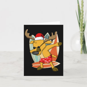 Cartão Renas Danzando Natal No Verão Festa Garoto Natal
