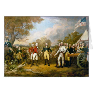 Cartão Rendição do general Burgoyne por John Trumbull