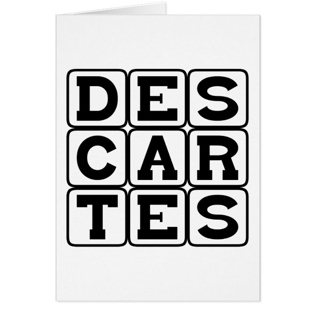Cartão Rene Descartes, Filósofo (Frente)