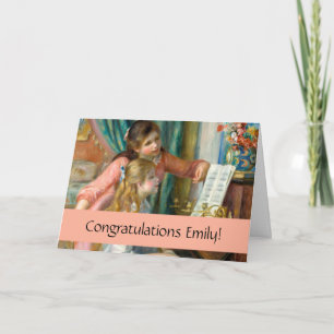 Cartão Renoir Girls no Piano Impressionismo Pintura