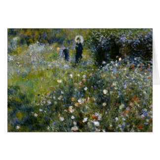 Cartão Renoir Mulher com Parasol no Jardim