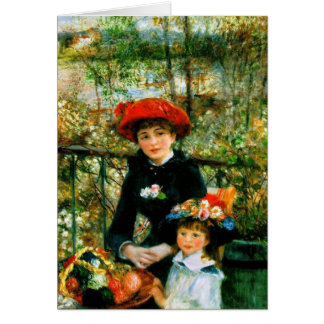 Cartão Renoir's As Duas Irmãs, no Terrace
