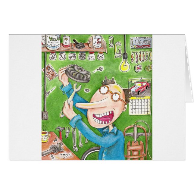 Cartão Reparo do Lawnmower (Frente Horizontal)