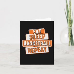 Cartão Repetição de Basquete Lover para Dormir
