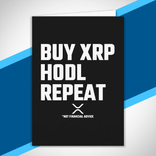 Cartão Repetição de Hodl XRP do Comprar Crypto Crypto-cur